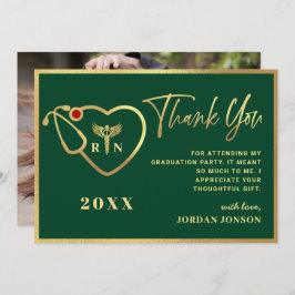 Tarjeta De Agradecimiento Graduación en la Escuela de Enfermería Moderna Gol