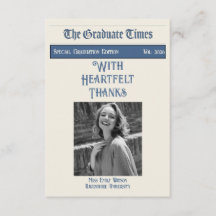 Graduación estilo periódico vintage clásico 2026