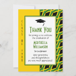 Tarjeta De Agradecimiento GRADUACIÓN GRACIAS A JAMAICA Personalizada