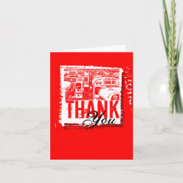 Tarjeta De Agradecimiento Graduación Gracias Autobús Escolar 2