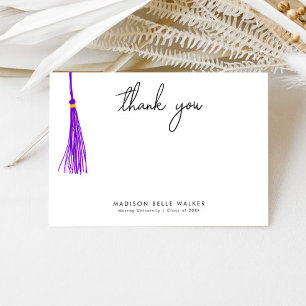 Tarjeta De Agradecimiento Graduación Gracias Morple Tassel