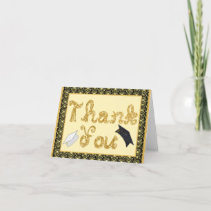 Tarjeta De Agradecimiento Graduación Gracias Purpurina Fabric Font Damask