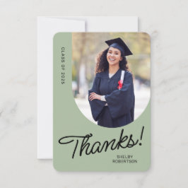 Tarjeta De Agradecimiento Graduación Gracias Script Arch Photo