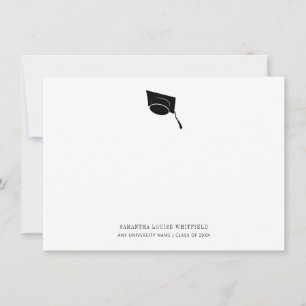 Tarjeta De Agradecimiento Graduación Moderna 2026 Clásica Graduada