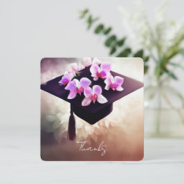 Tarjeta De Agradecimiento Graduación moderna de orquídeas