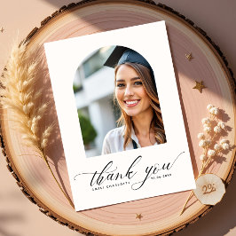 Tarjeta De Agradecimiento Graduación Partido de Arco Moderno Foto Gracias Ca