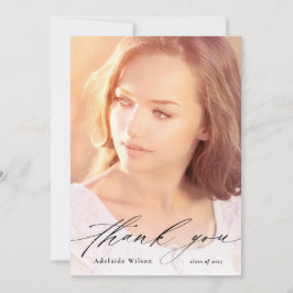 Tarjeta De Agradecimiento Graduación personalizado Gracias con foto completa