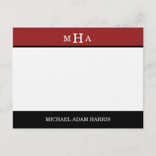 Tarjeta De Agradecimiento Graduación simple y moderna (en rojo)