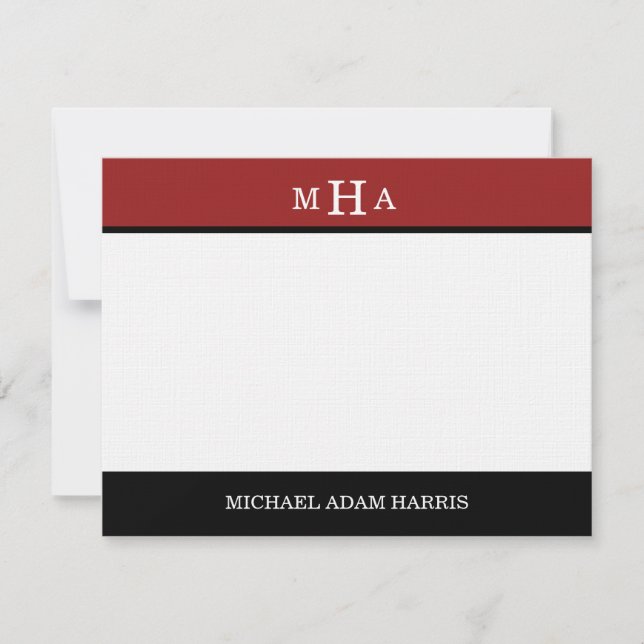 Tarjeta De Agradecimiento Graduación simple y moderna (en rojo) (Anverso)