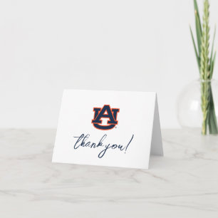 Tarjeta De Agradecimiento Graduación universitaria de Auburn   Auburn Tigers