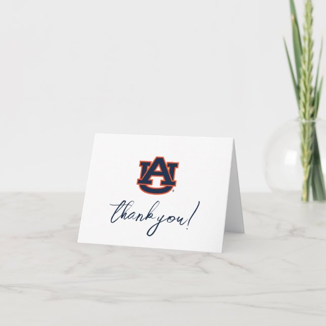 Tarjeta De Agradecimiento Graduación universitaria de Auburn | Auburn Tigers (Anverso)