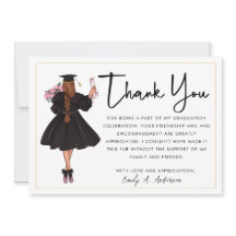 Graduado Chica de acuarela moderna y personalizada