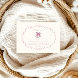 Tarjeta De Agradecimiento Graduado de la Escuela de Enfermería Coquette Pink