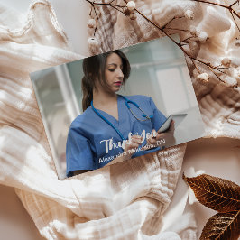 Tarjeta De Agradecimiento Graduado de la Escuela de Enfermería Fotográfica