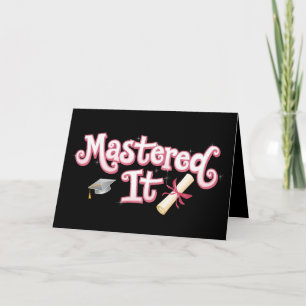 Tarjeta De Agradecimiento Graduado de Maestría Graduado de Maestría