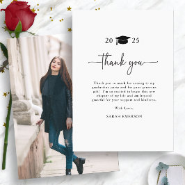 Tarjeta De Agradecimiento Graduado elegante