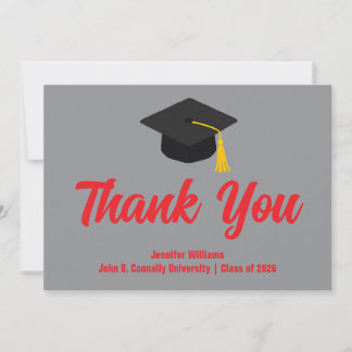 Tarjeta De Agradecimiento Graduado Personalizado Moderno
