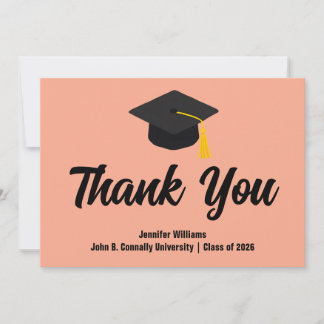 Tarjeta De Agradecimiento Graduado Personalizado Moderno