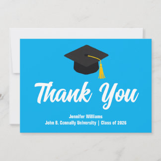 Tarjeta De Agradecimiento Graduado Personalizado Moderno