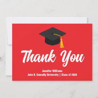 Tarjeta De Agradecimiento Graduado Personalizado Moderno