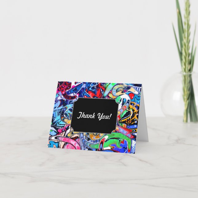 Tarjeta De Agradecimiento Graffiti (Anverso)