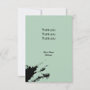 Tarjeta De Agradecimiento Graffiti verde y negro divertidos