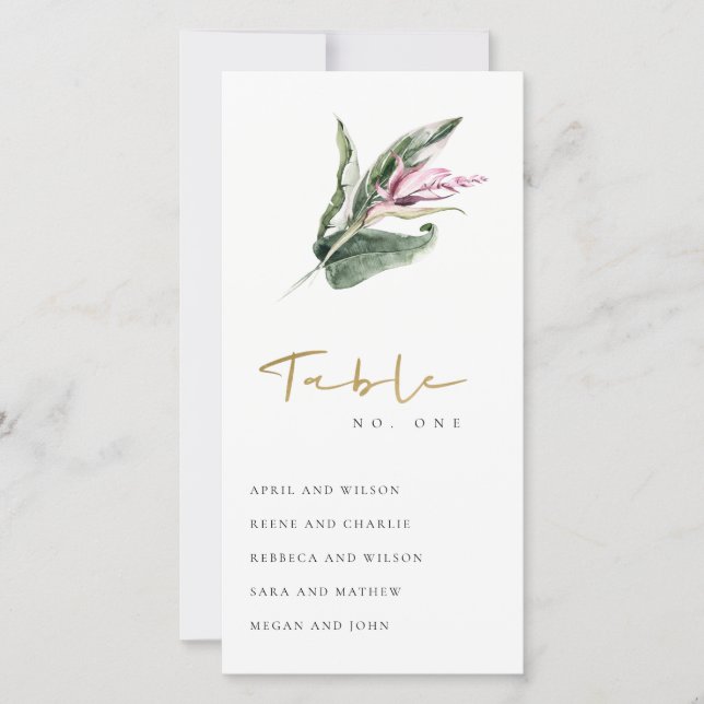 Tarjeta De Agradecimiento Gráfico de asientos florales rosados tropicales Nú (Anverso)