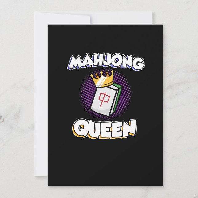Tarjeta De Agradecimiento Gráfico de juegos de Mahjong Queen Game (Anverso)