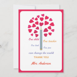 Tarjeta De Agradecimiento Gran árbol de lápiz / Apreciación del profesor