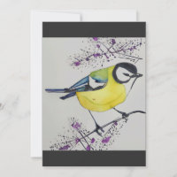 Gran dibujo de aves en tetas, pájaro británico dib