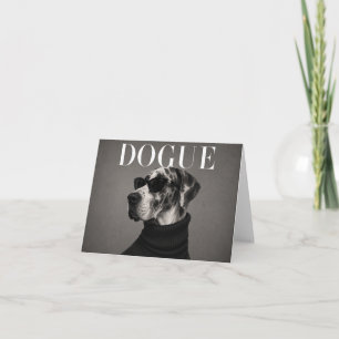 Tarjeta De Agradecimiento Gran Editorial de retrato de Dane Chic Perro Graci