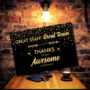 Tarjeta De Agradecimiento Gran Equipo Gran Personal Señal de Gracias   Emple