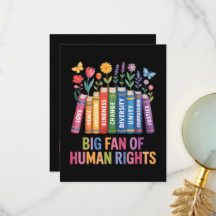 Tarjeta De Agradecimiento Gran fan de los derechos humanos