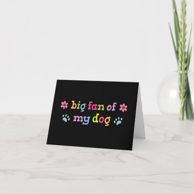 Tarjeta De Agradecimiento Gran fan de mi perro (Anverso)