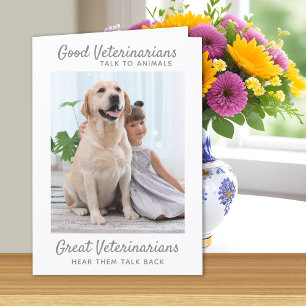 Tarjeta De Agradecimiento Gran foto de un Mascota veterinario personalizado