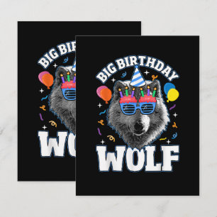 Tarjeta De Agradecimiento Gran Lobo de Cumpleaños para Lobos