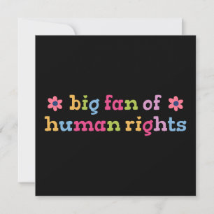 Tarjeta De Agradecimiento Gran partidario de los derechos humanos