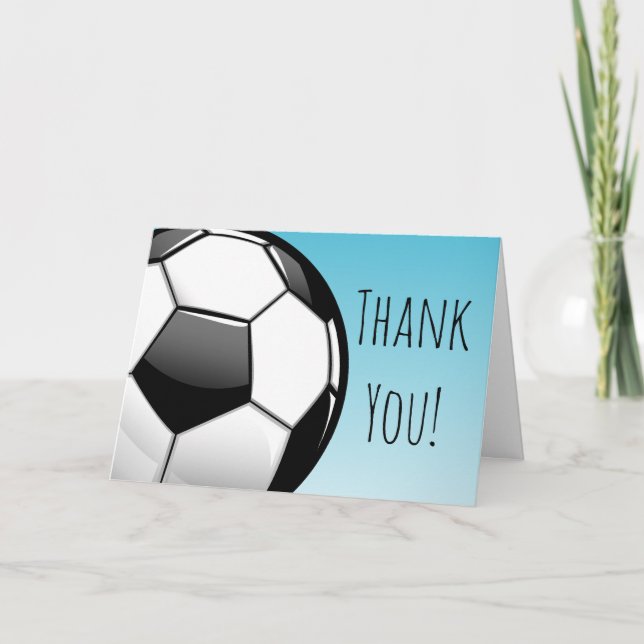 Tarjeta De Agradecimiento Gran Personalizado de baloncesto de fútbol gracias (Anverso)