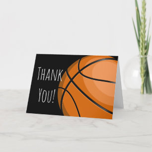 Tarjeta De Agradecimiento Gran Personalizado de Baloncesto Gracias