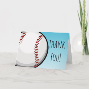 Tarjeta De Agradecimiento Gran Personalizado de Béisbol Gracias