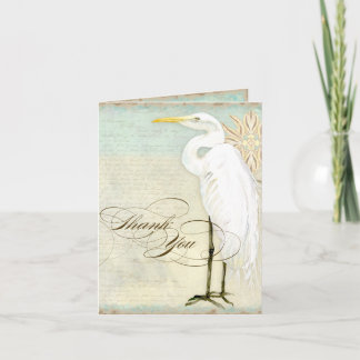 Tarjeta De Agradecimiento Gran Playa Costera de Egret - Cartas de agradecimi