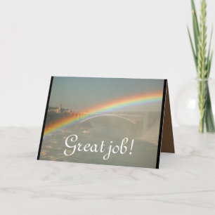 Tarjeta De Agradecimiento Gran Trabajo Arcoíris Personaliza Destino Del Dest