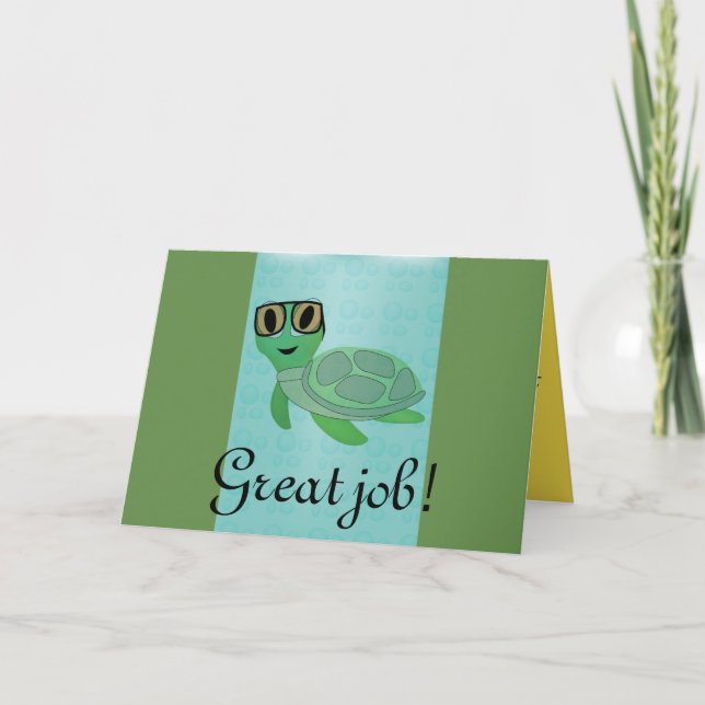 Tarjeta De Agradecimiento Gran Trabajo Personaliza Destino De Destino (Anverso)