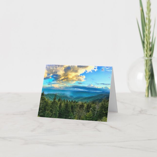 Tarjeta De Agradecimiento Grandes montañas humeantes Clingmans Dome Notecard (Anverso)