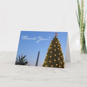 Tarjeta De Agradecimiento Grandes y pequeños árboles de Navidad en DC