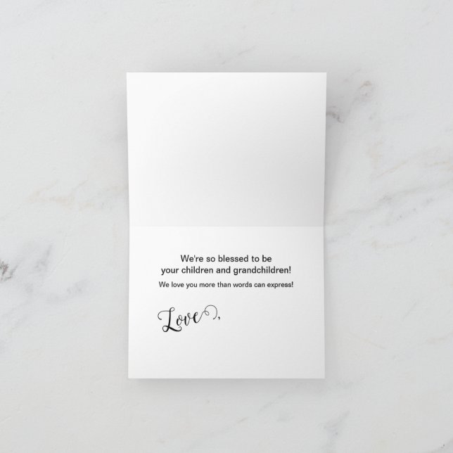 Tarjeta De Agradecimiento Grandma Established Script Gift 3 Photo (Interior)