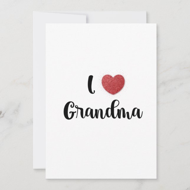 Tarjeta De Agradecimiento Grandma's Day I Love Grandma Heart Explosion Gift  (Anverso)