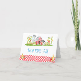Tarjeta De Agradecimiento Granja Barnyard Animal Birday Food Table Tiendas