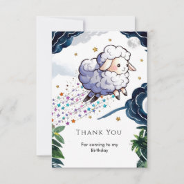 Tarjeta De Agradecimiento Granja Caprichosa Oveja Cumpleaños