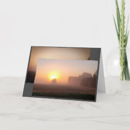 Tarjeta De Agradecimiento Granja de Foggy Morning